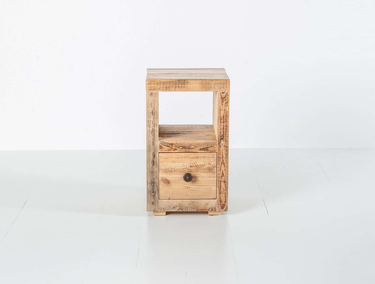 Slim pine deals bedside table